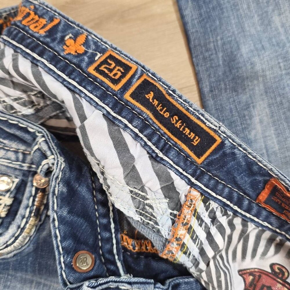 Rock Revival Yadra Ankle Skinny Jeans – Size 26 | Medium Wash | 27.5" Inseam - Picture 5 of 10
